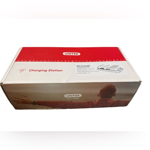 Unitek Multi Charging Station / Dock - 60W, 10-Port USB Charger - White - NEW - Picture 7 of 10